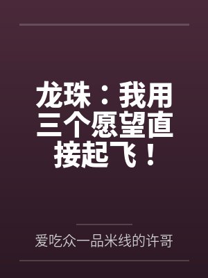 龙珠:我用三个愿望直接起飞! 龙珠:我用三个愿望直接起飞!
