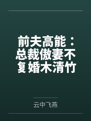 前夫高能：总裁傲妻不复婚木清竹阮瀚宇by云中飞燕