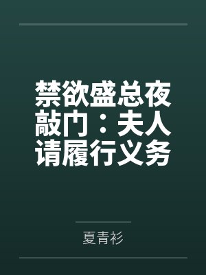 禁欲盛总夜敲门：夫人请履行义务by夏青衫笔趣阁无弹窗